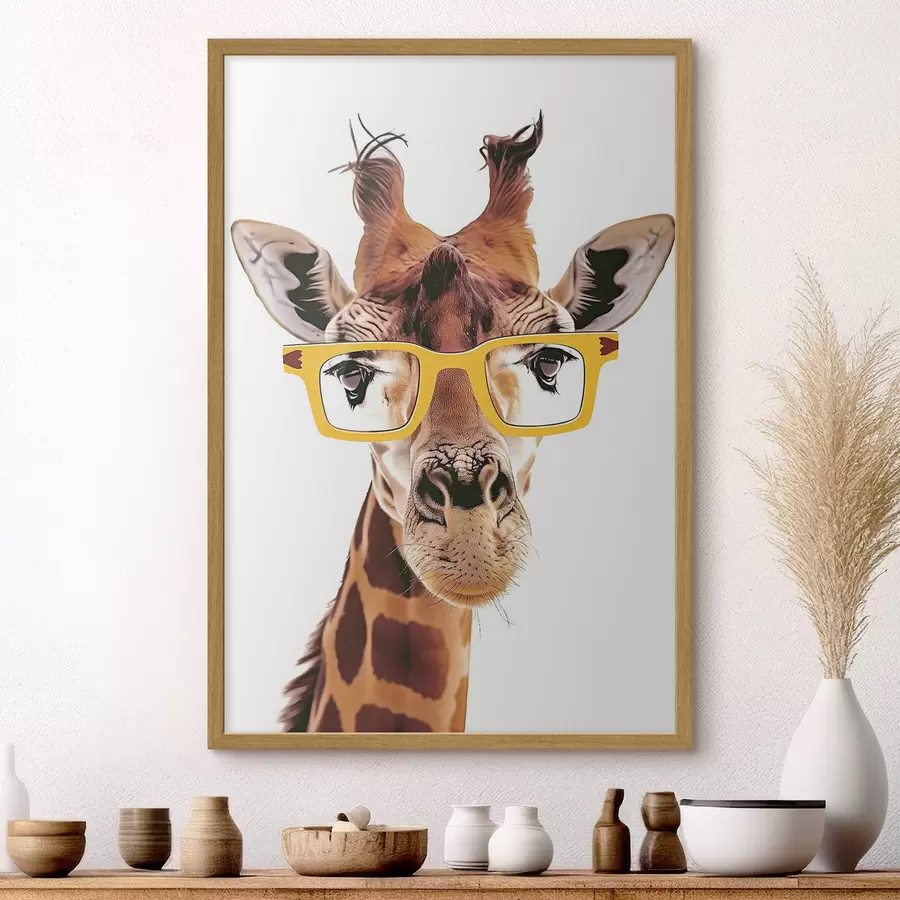 Fototapeta Żyrafa w żółtych okularach f38503