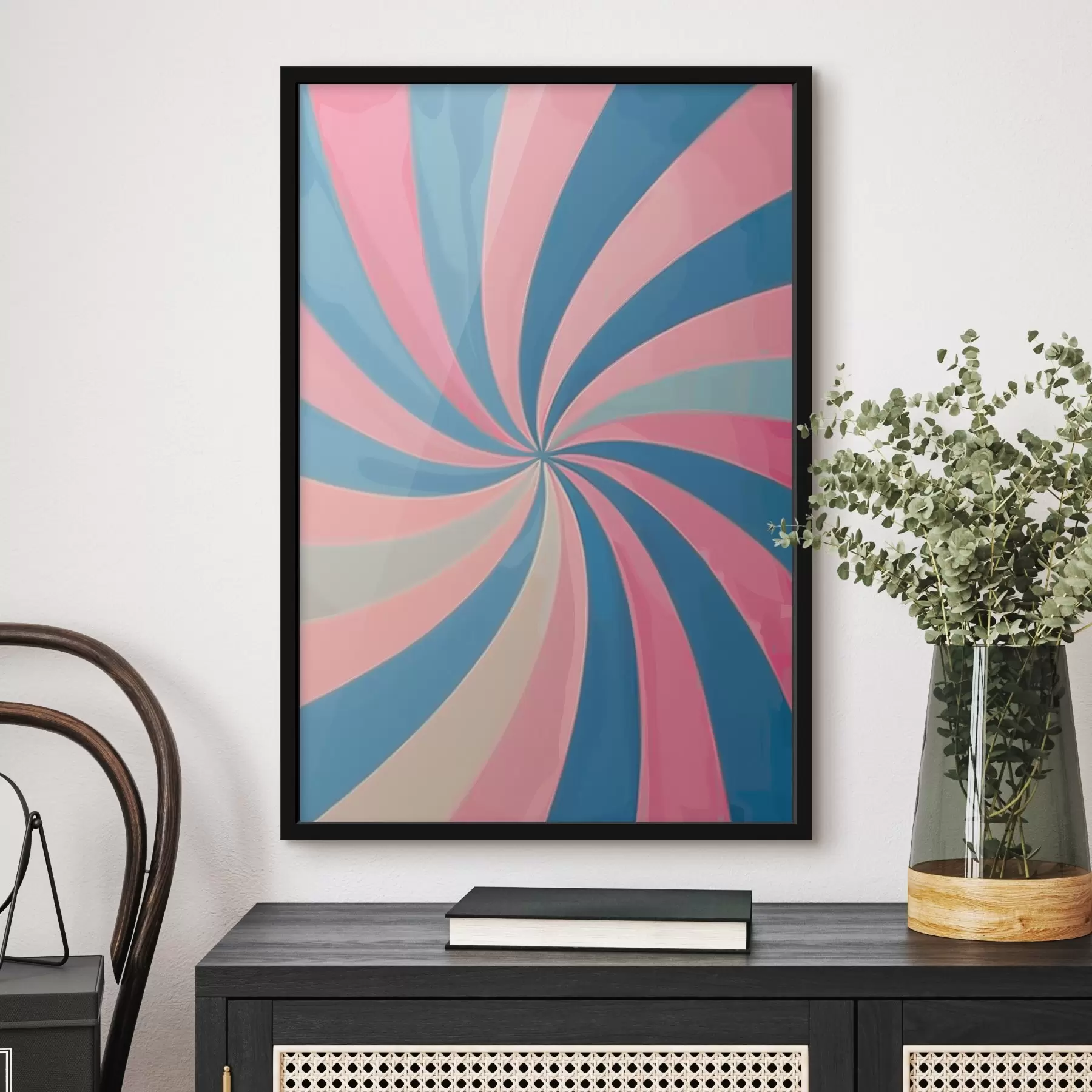 Fototapeta Wirujące niebieskie i różowe tło f38518