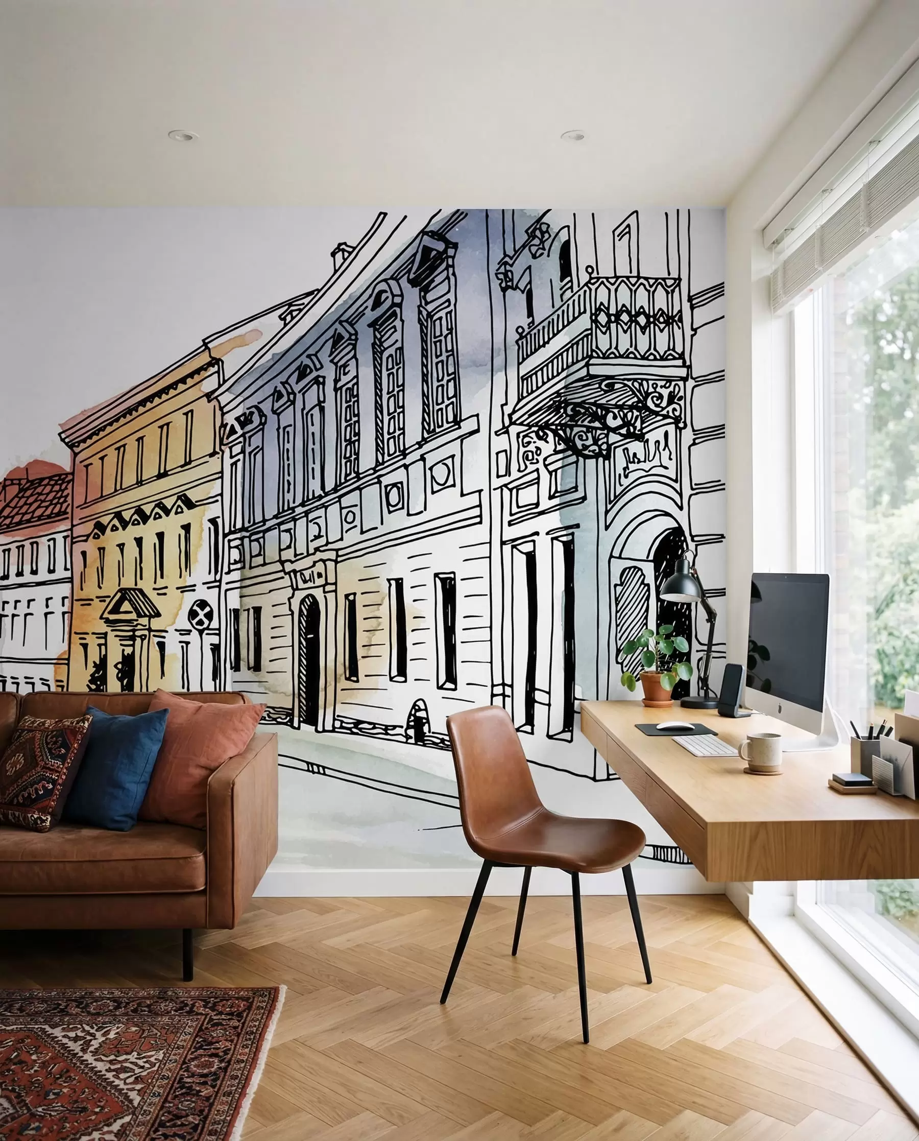 Fototapeta Stare miasto w akwareli u51062