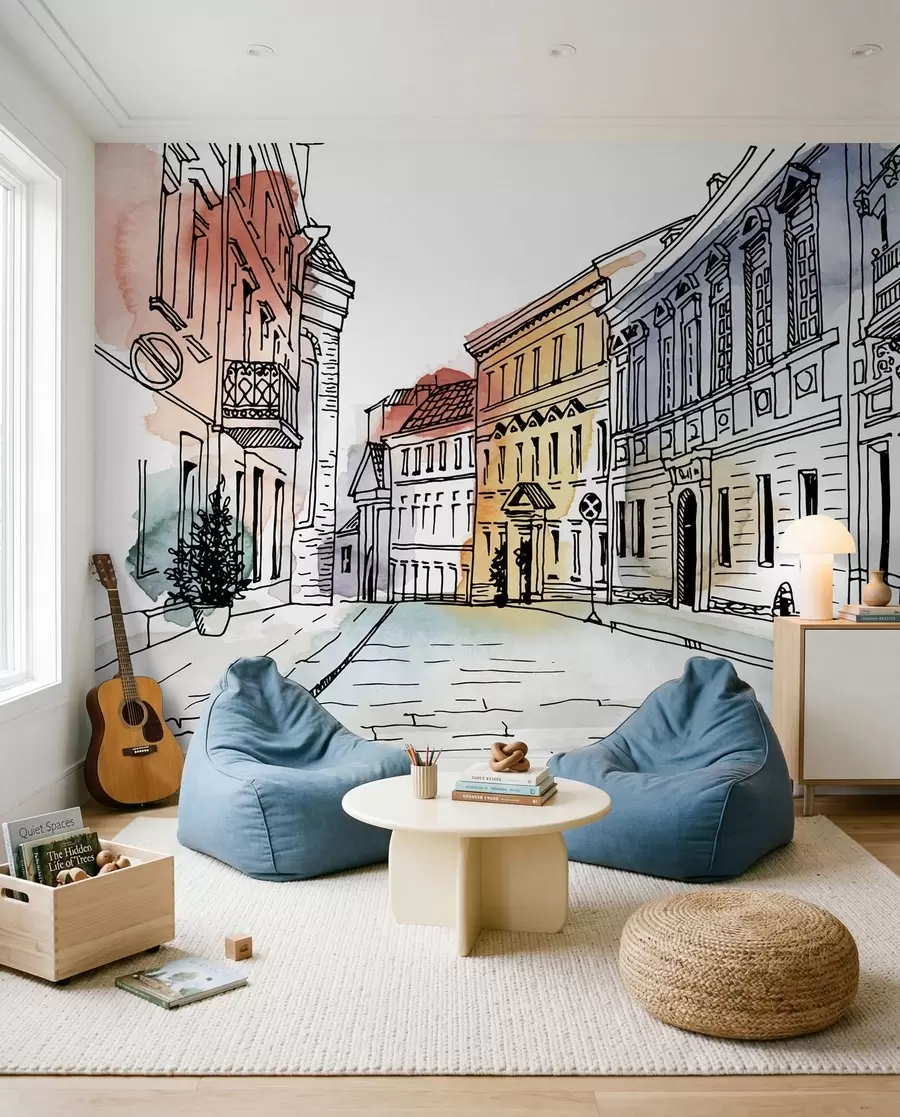 Fototapeta Stare miasto w akwareli u51062