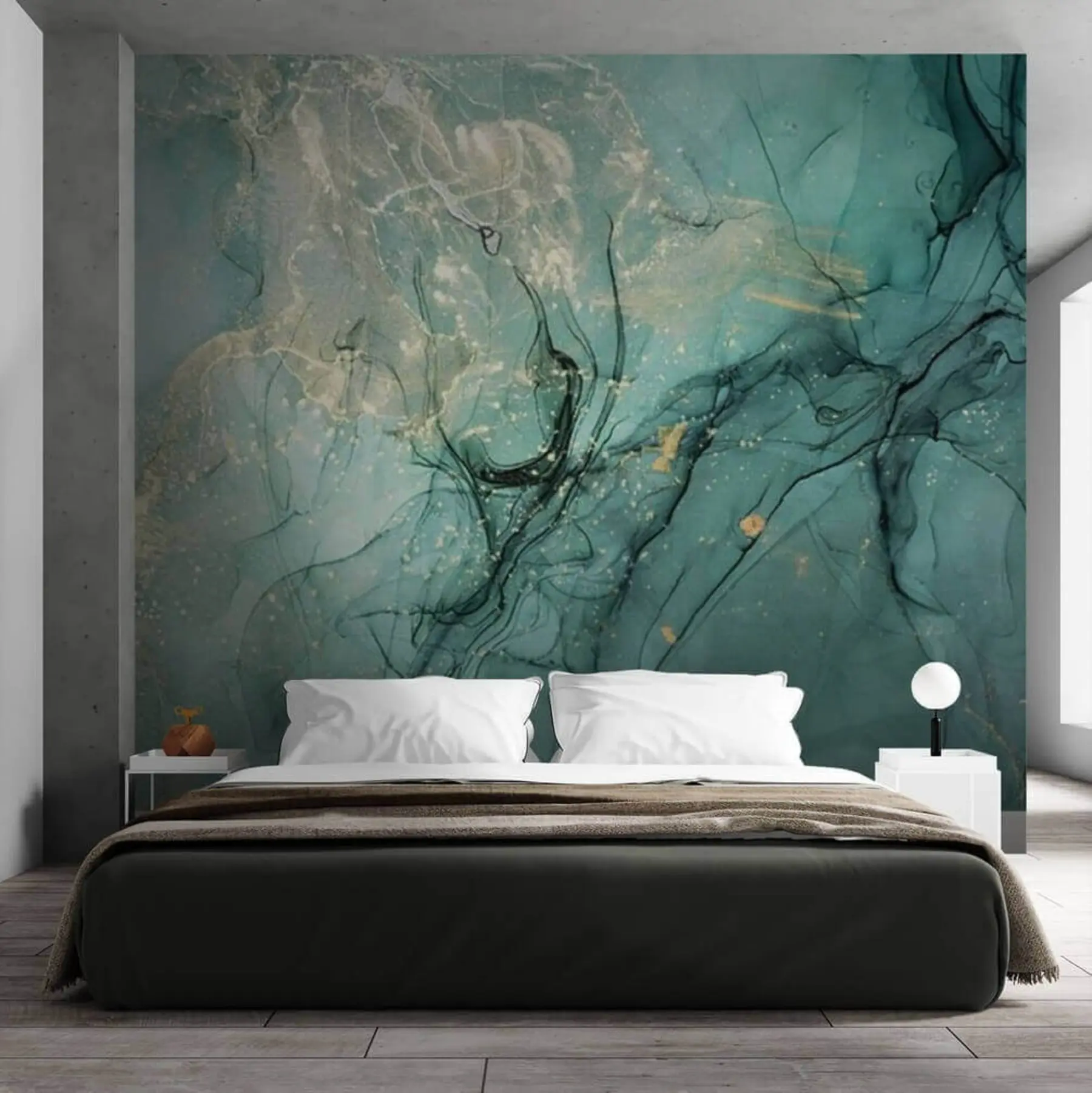 Fototapeta Turkusowy marmur z delikatną mgiełką u51399