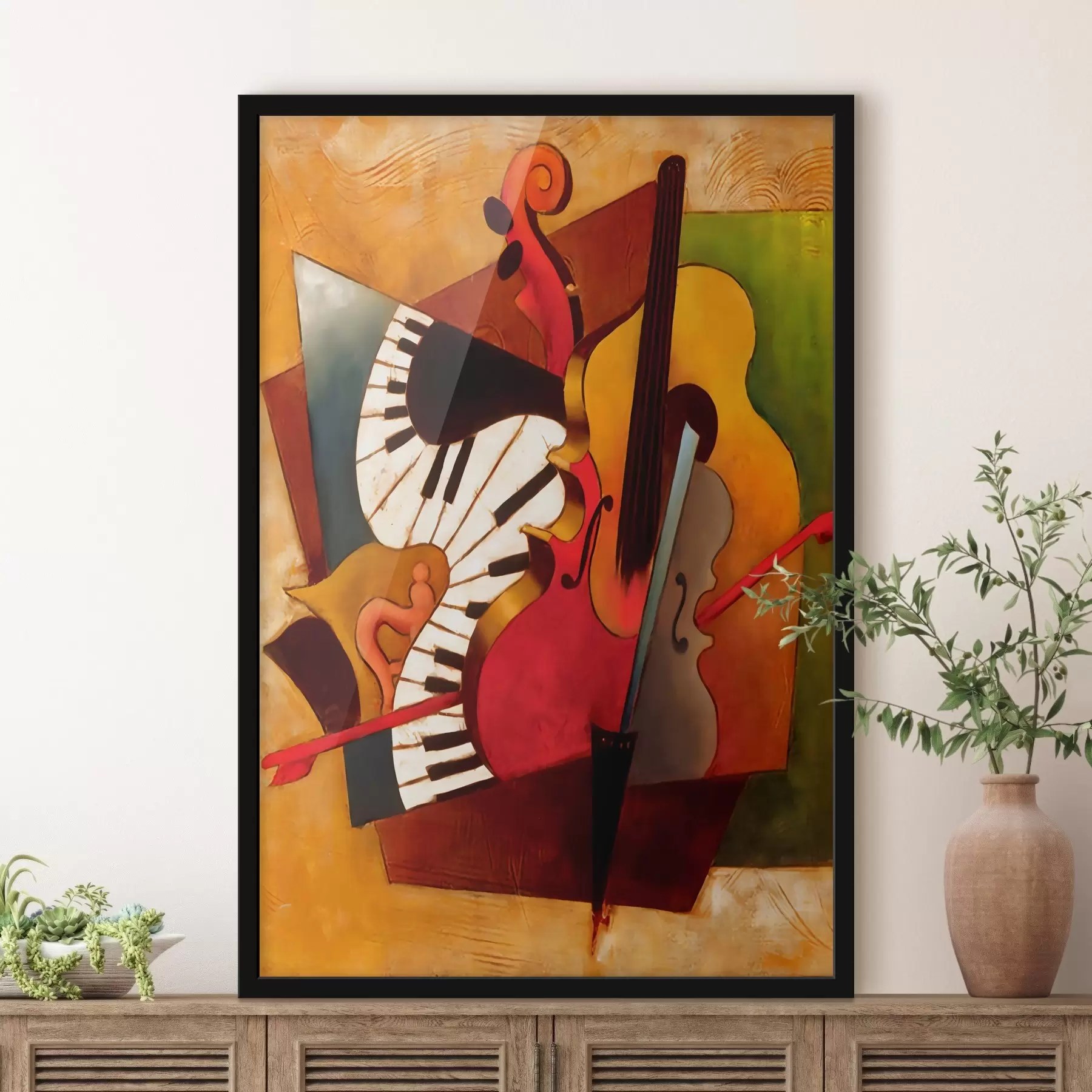 Obraz Instrument muzyczny, instrument strunowy i rodzina skrzypiec f04342