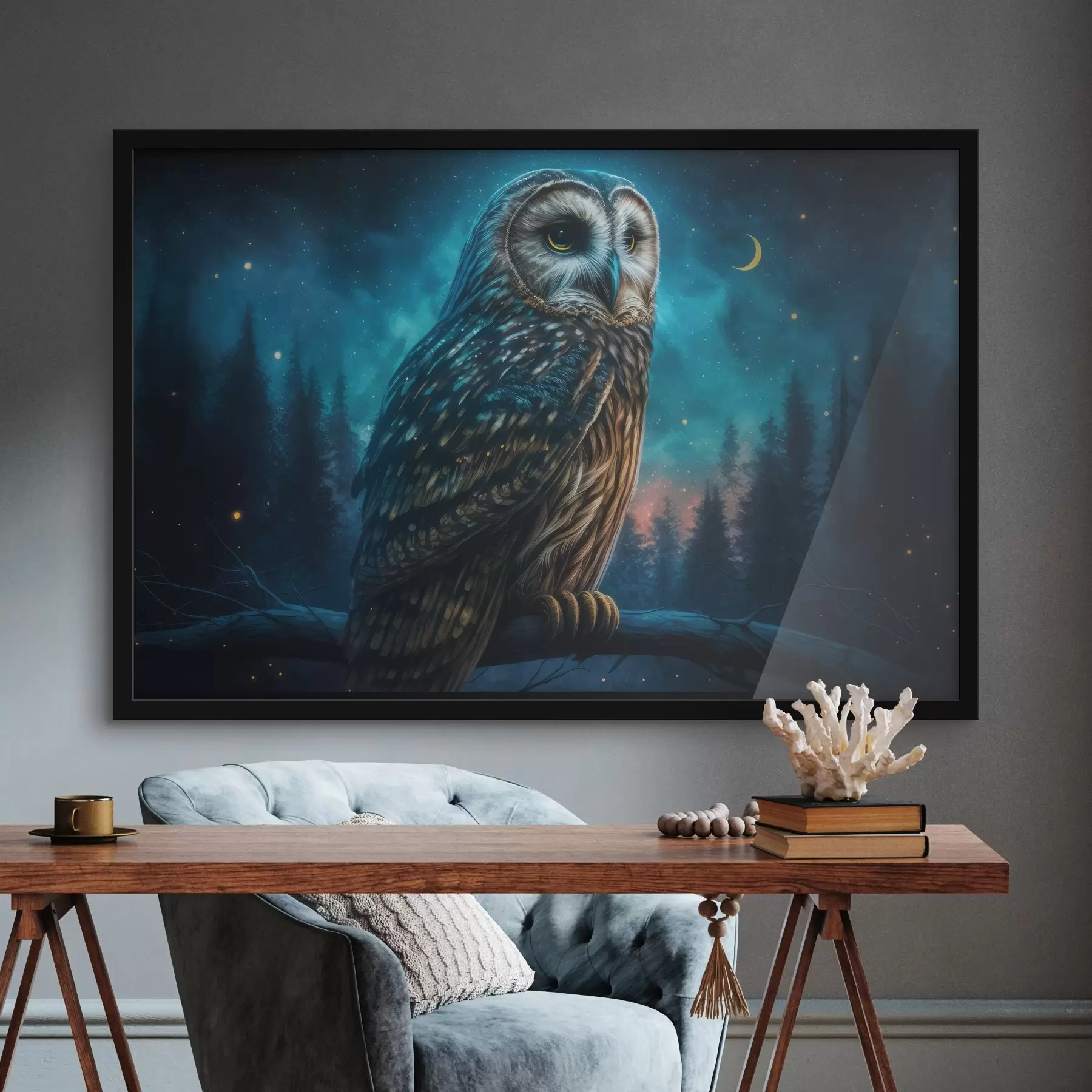 Fototapeta Sowa w nocnym lesie f33544 kup w Polsce - Uwalls.pl Fototapeta Sowa w nocnym lesie f33544