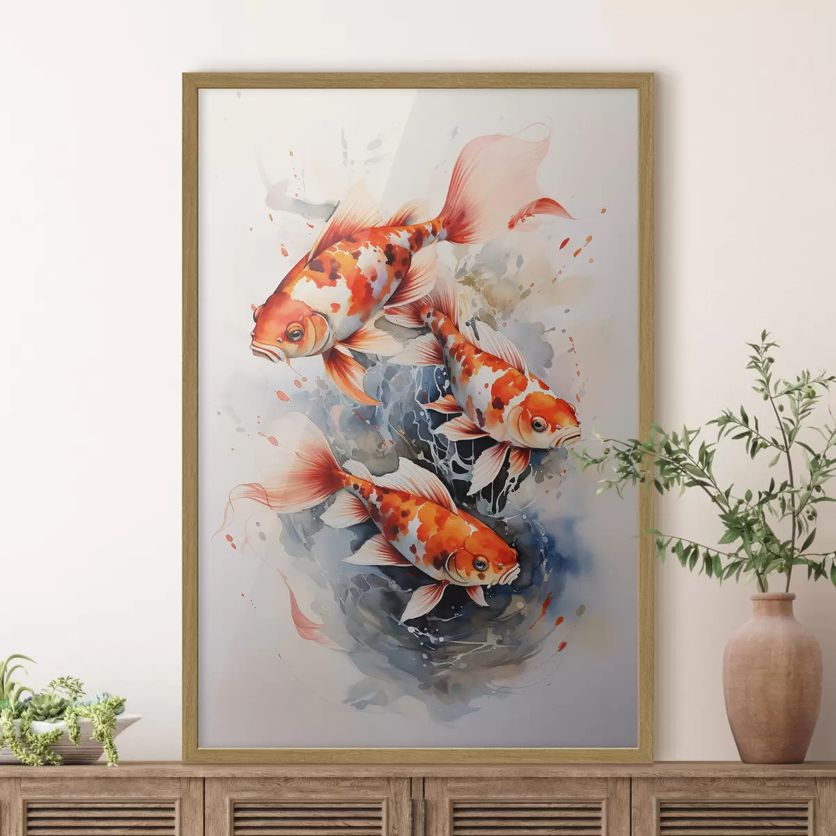 Plakat Koi w stawie f34247
