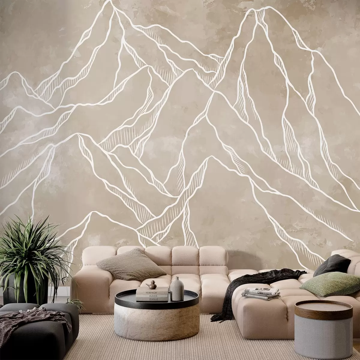 Fototapeta Schematyczne przedstawienie szczytów górskich w02524v1