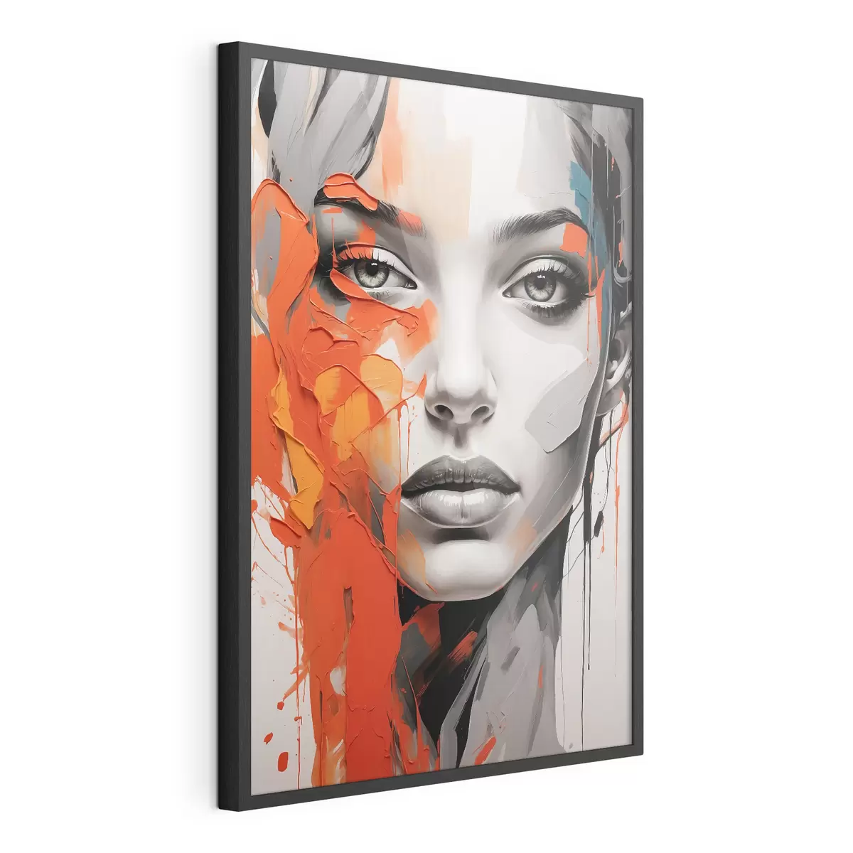 Plakat Twarz dziewczyny w stylu malarstwa olejnego f41764