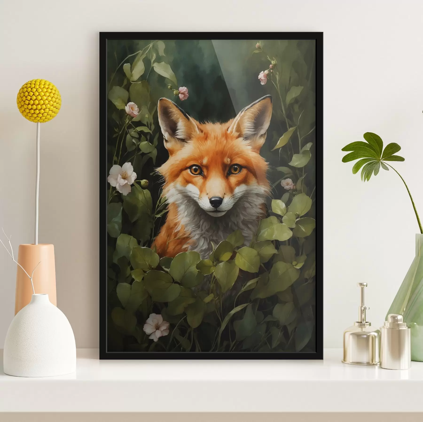 Fototapeta Lis w krzakach f41777