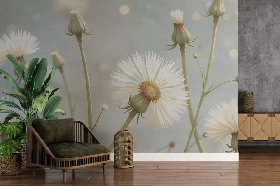 Fototapeta Malowane przewiewne mlecze w02614