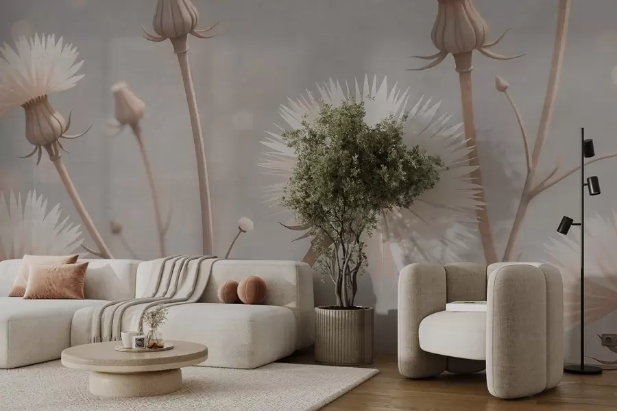 Fototapeta Malowane przewiewne mlecze w02614v3