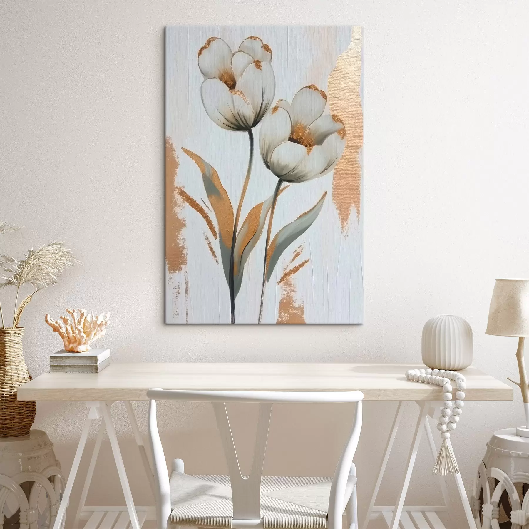 Obraz Tulipany na delikatnym pastelowym tle s42163