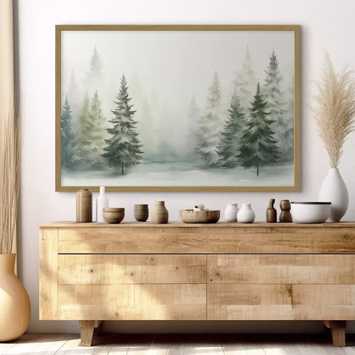 Plakat Mglisty las jodłowy f42154