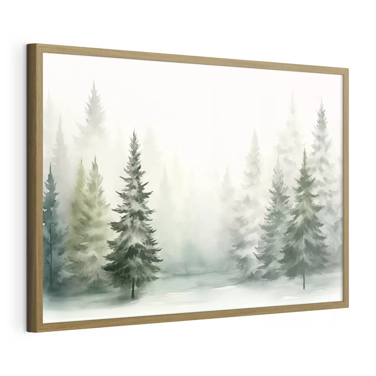 Plakat Mglisty las jodłowy f42154