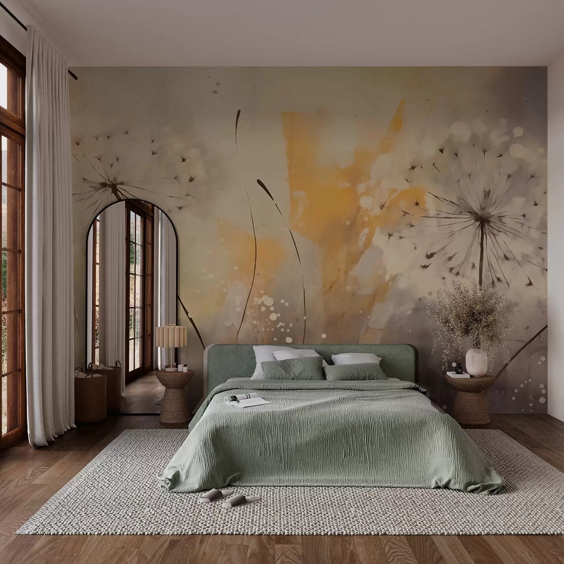 Fototapeta Rozmyte mlecze w pastelowych kolorach w02699