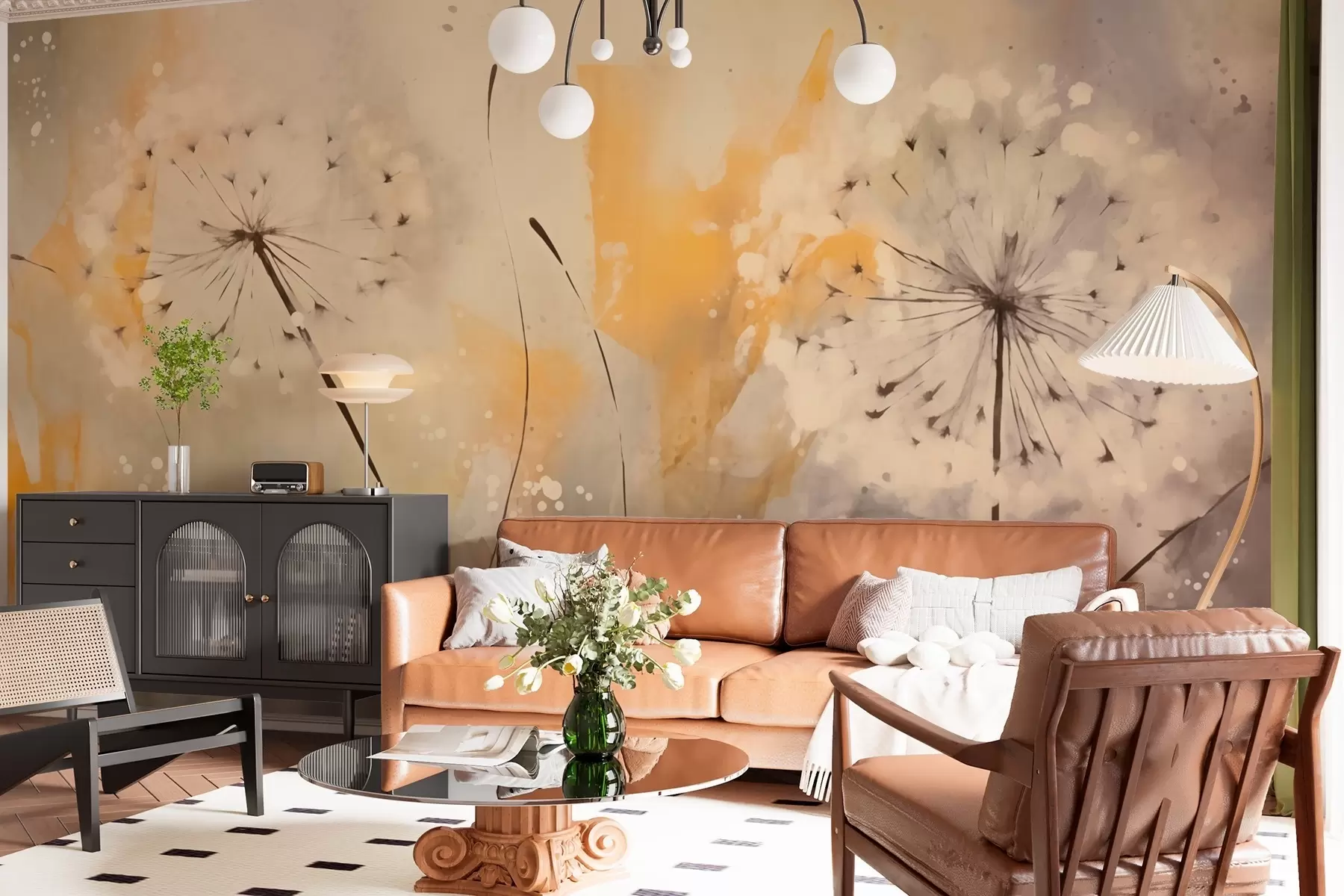 Fototapeta Rozmyte mlecze w pastelowych kolorach w02699