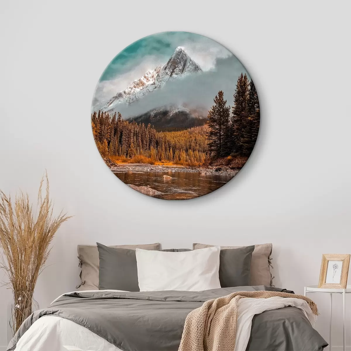 Okrągłe obrazy Świt w górach r33093