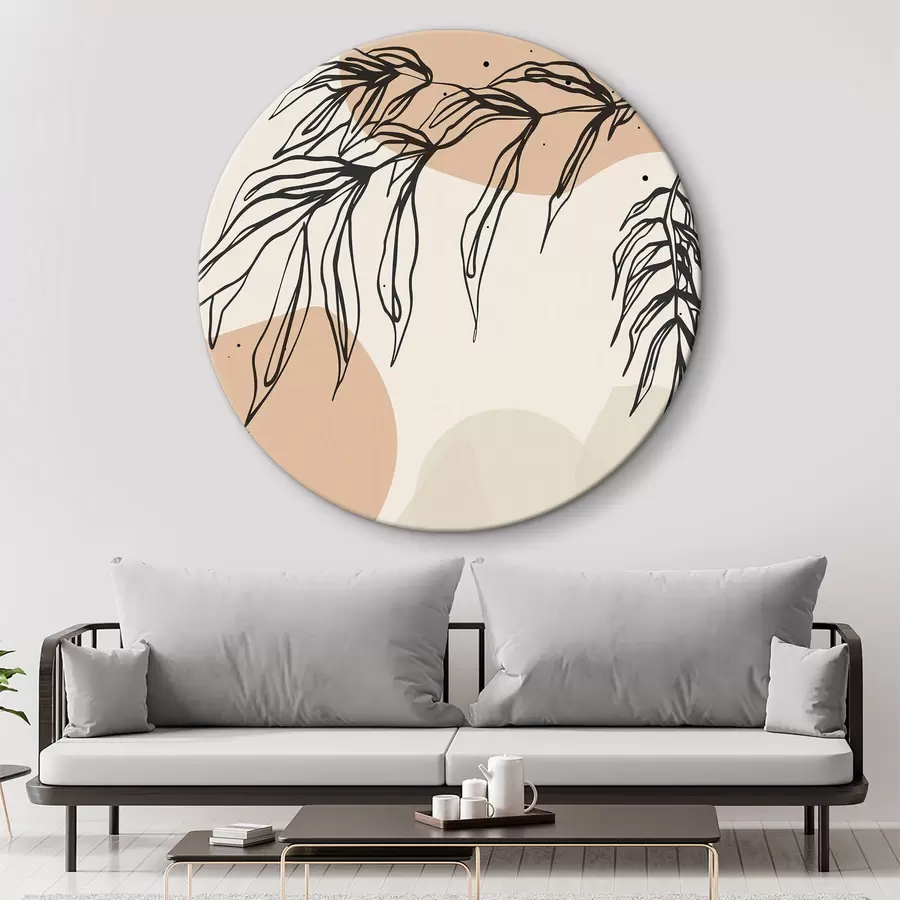 Obraz Abstrakcyjne liście, linie o różnych kształtach r36186