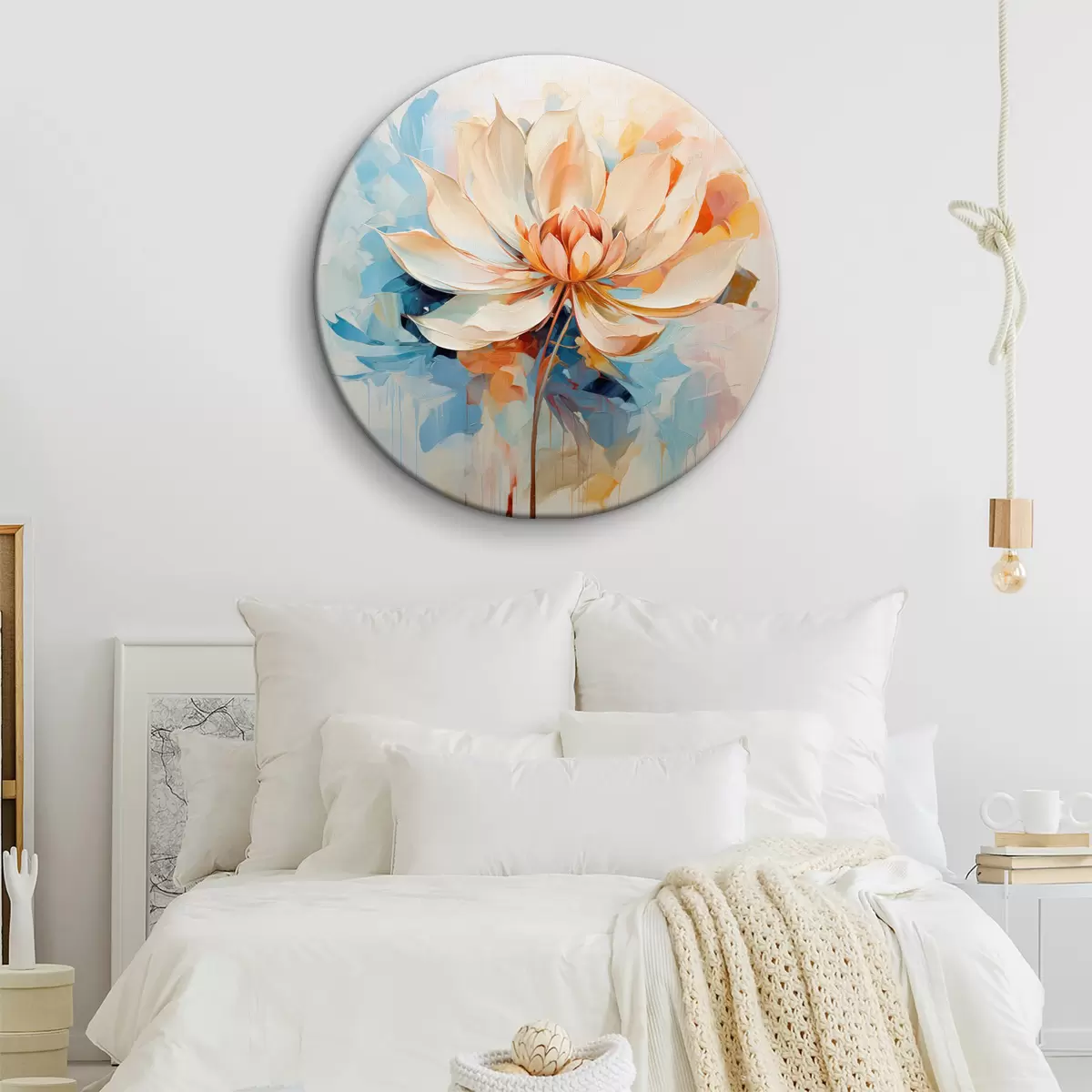 Okrągłe obrazy Kwitnące kolory w eleganckiej harmonii r36805