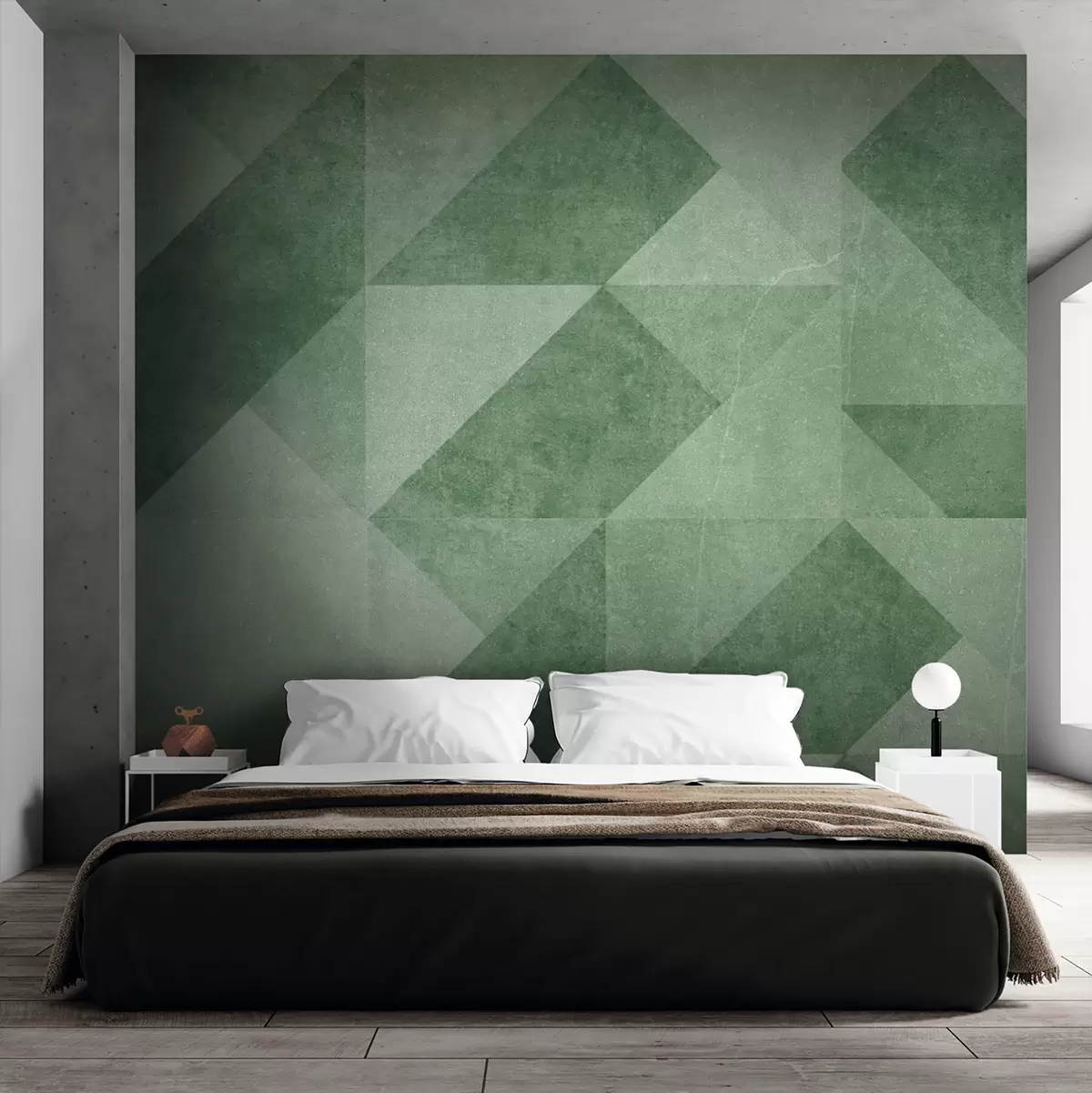 Fototapeta Geometryczne wzory w kojących odcieniach zieleni u97654v2