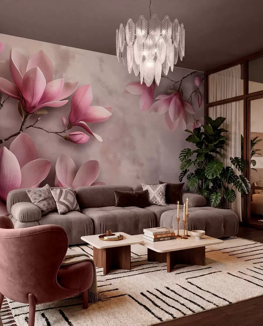 Fototapeta Magnolia na fiolecie w08636