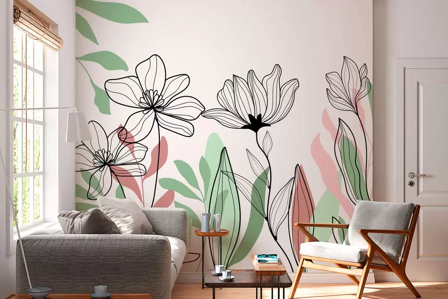 Fototapeta Kwiaty boho w02827