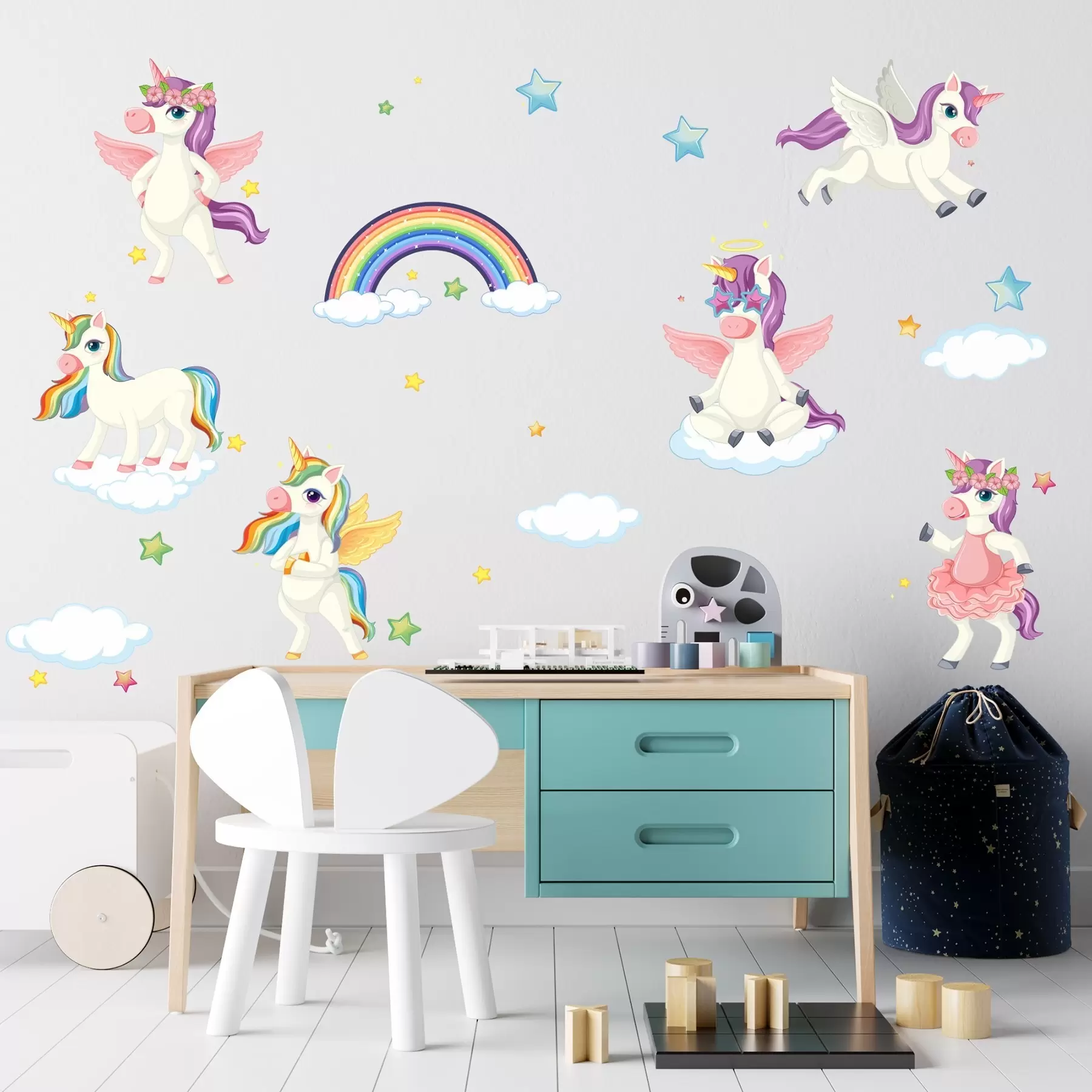 Fototapeta Magiczne jednorożce i tęcze n00007