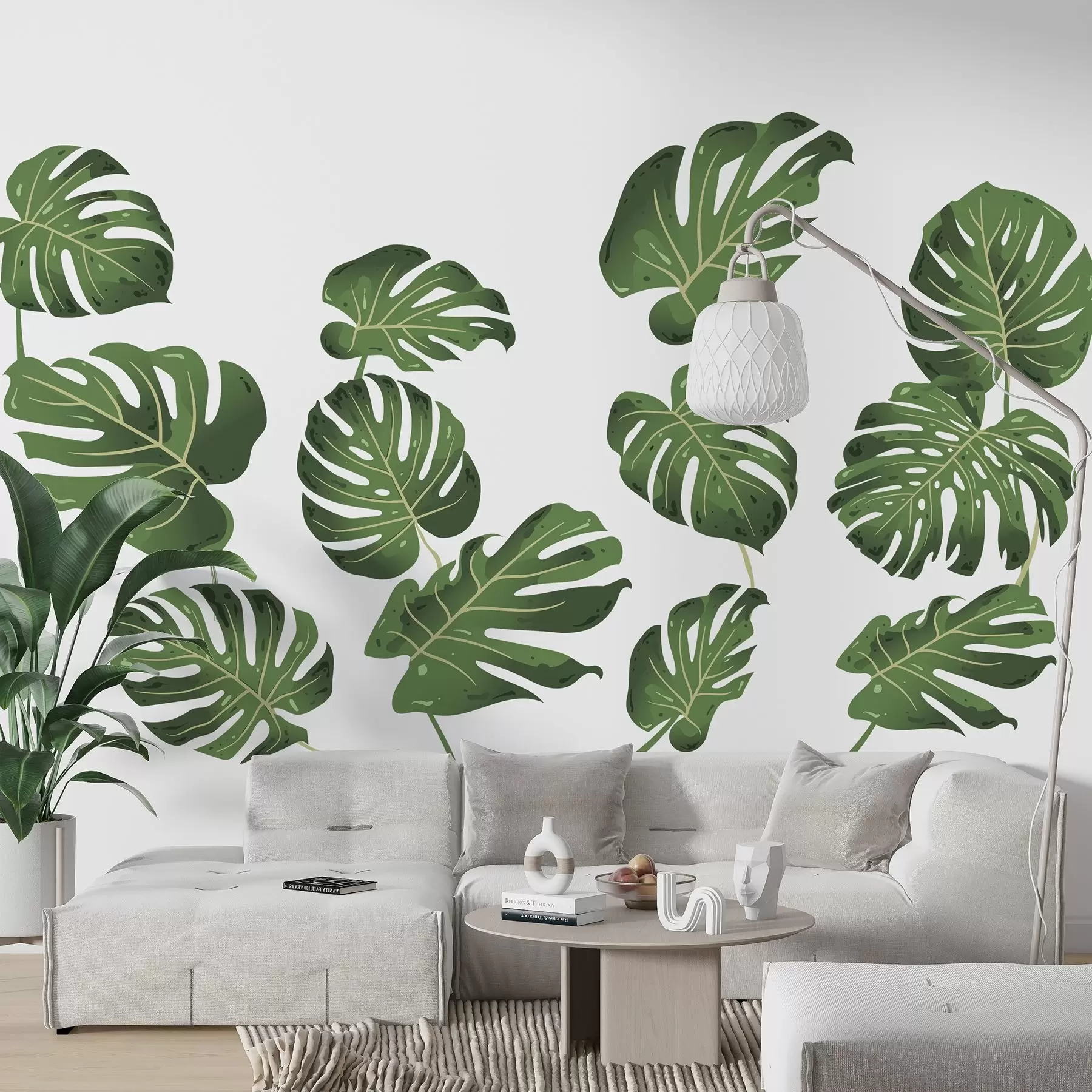 Fototapeta Liście Monstera są koloru ciemnozielonego n00003