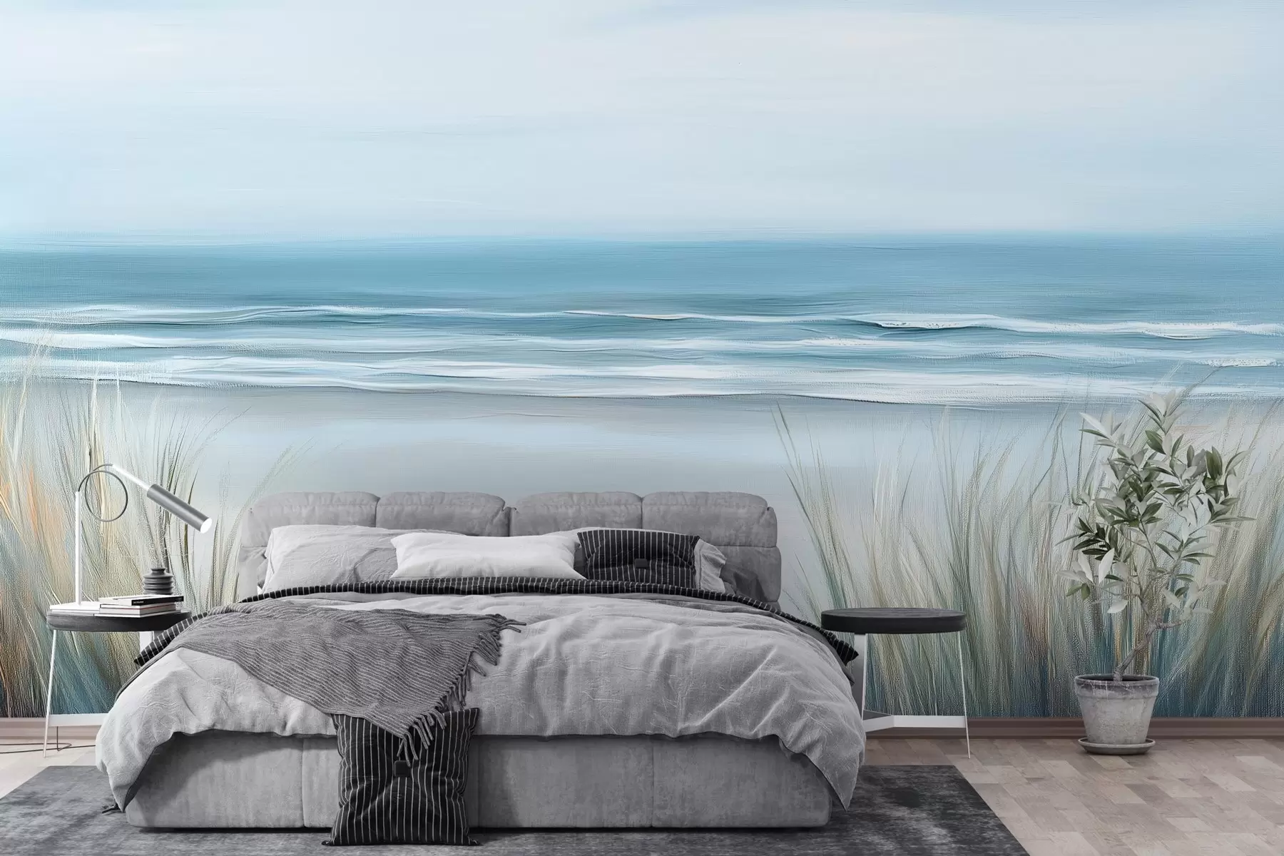 Fototapeta Krajobraz z dziką plażą w stylu malarstwa olejnego w02869