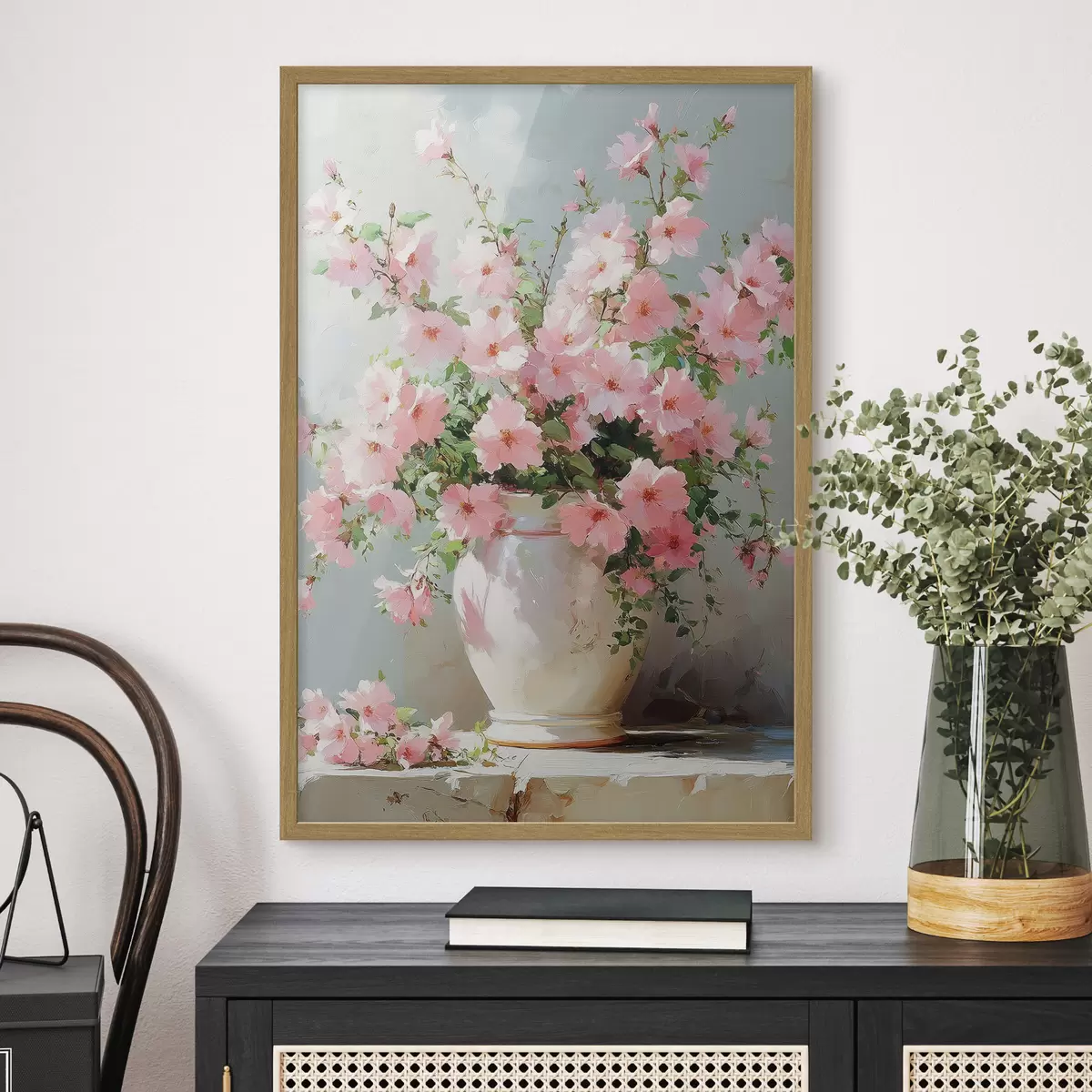 Plakat Bukiet różowych kwiatów f42491
