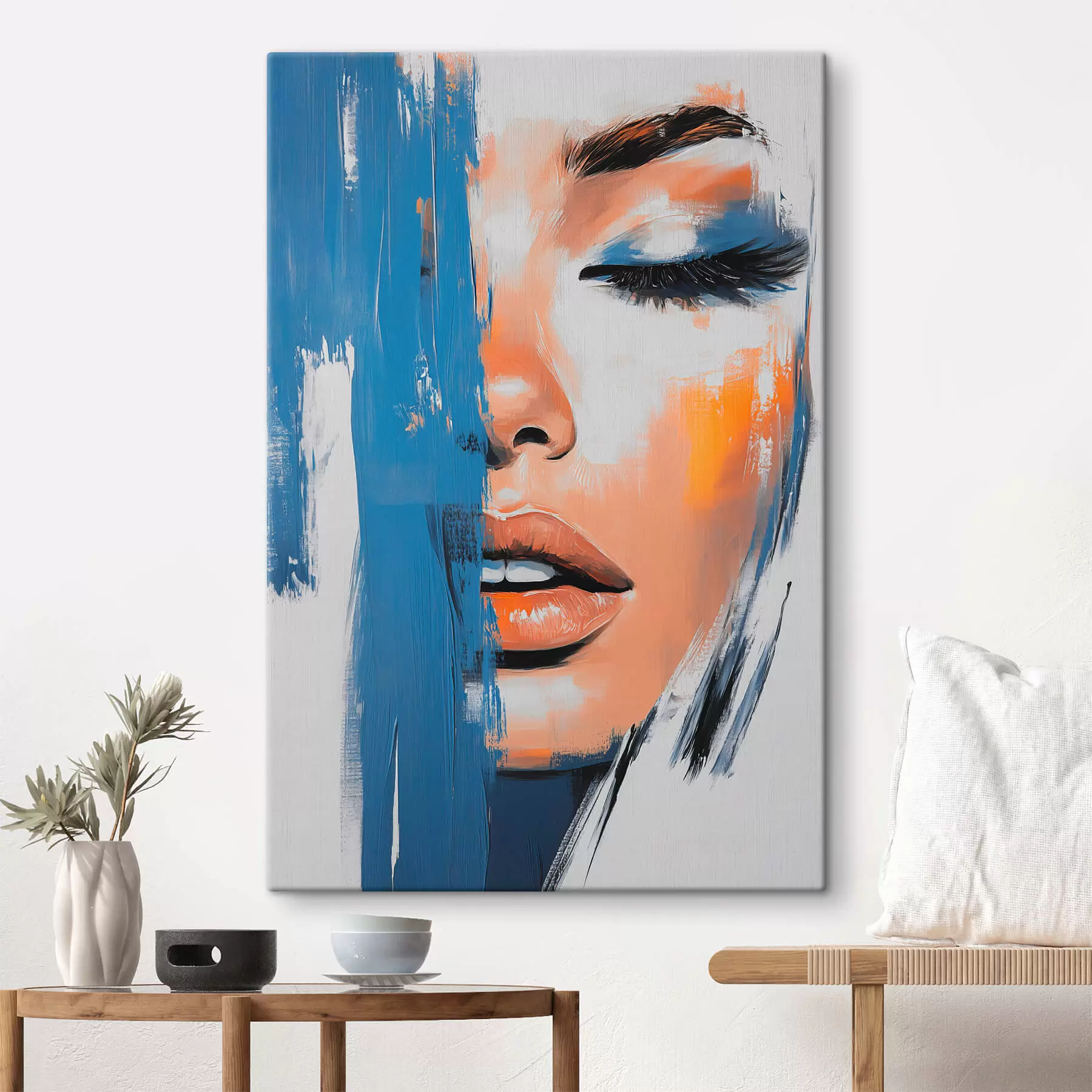 Obraz Portret kobiety z pociągnięciami pędzla s42553