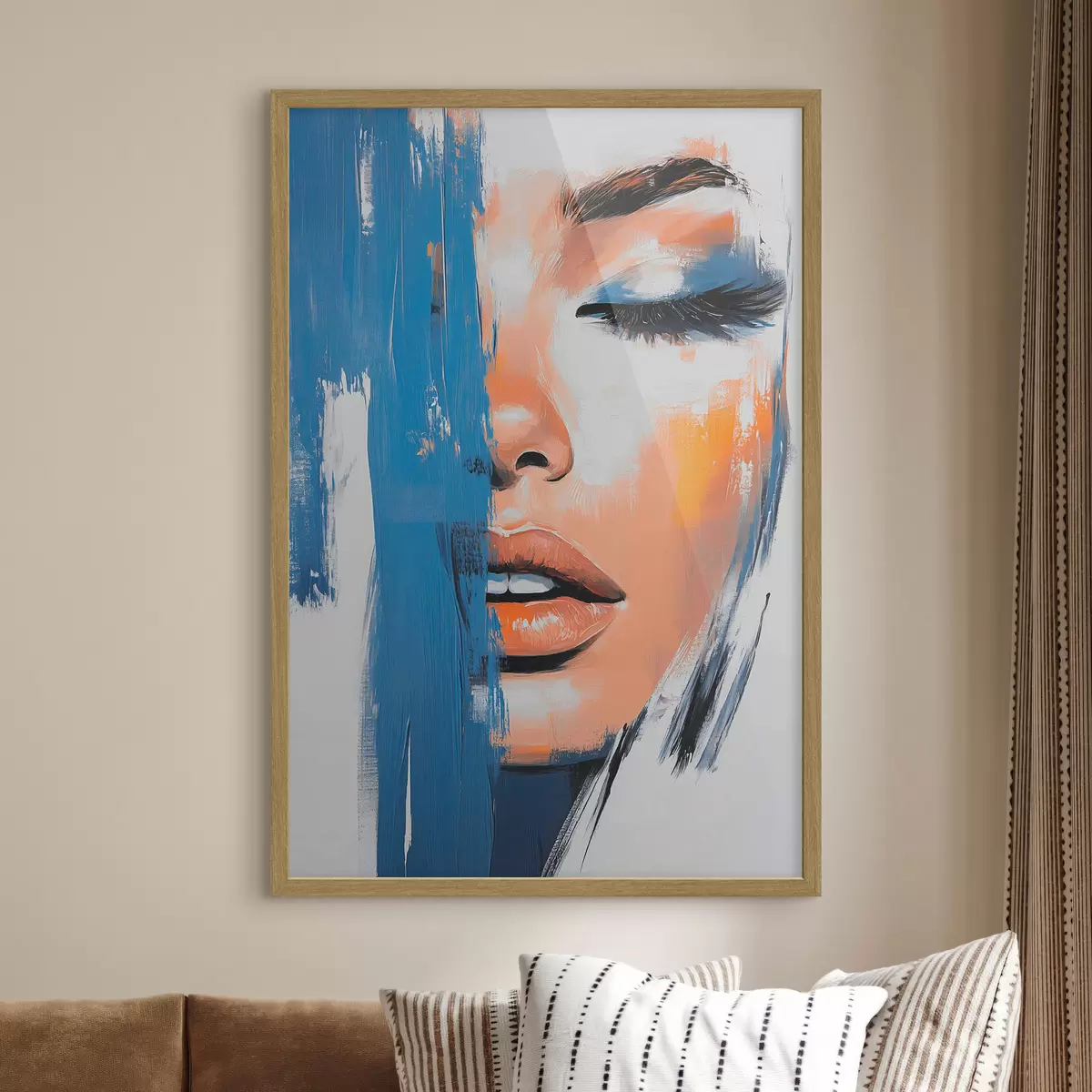 Plakat Portret kobiety z pociągnięciami pędzla f42553