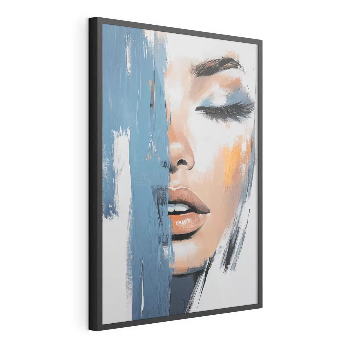 Plakat Portret kobiety z pociągnięciami pędzla f42553