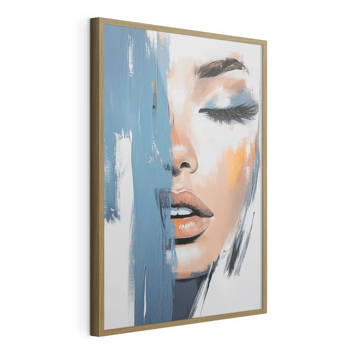 Plakat Portret kobiety z pociągnięciami pędzla f42553