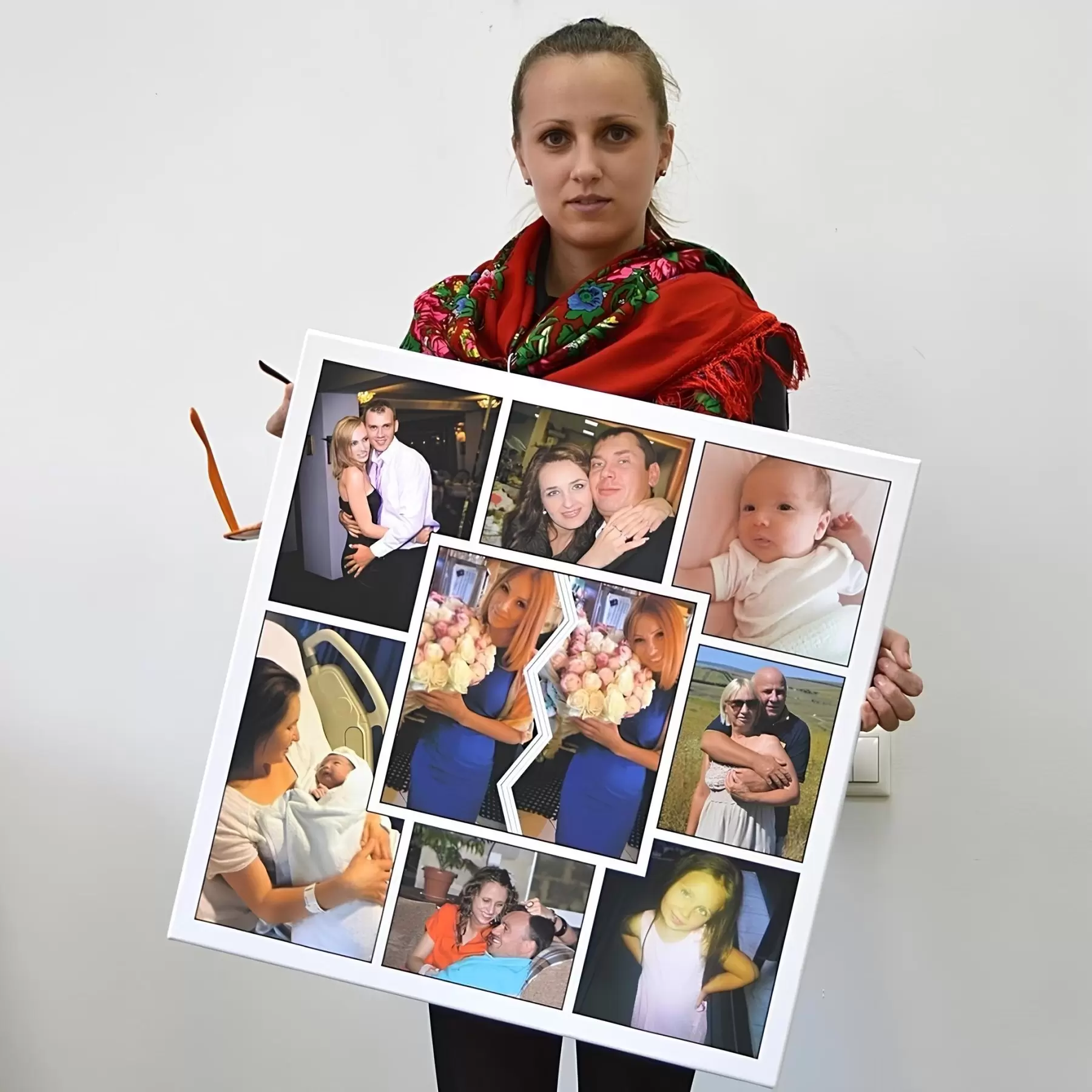 Obraz Druk kolażu zdjęć na płótnie jako prezent s42673