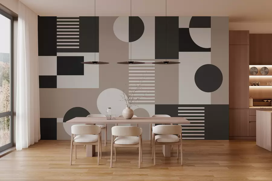 Fototapeta Geometryczne kształty w ciemnych kolorach w02916v3