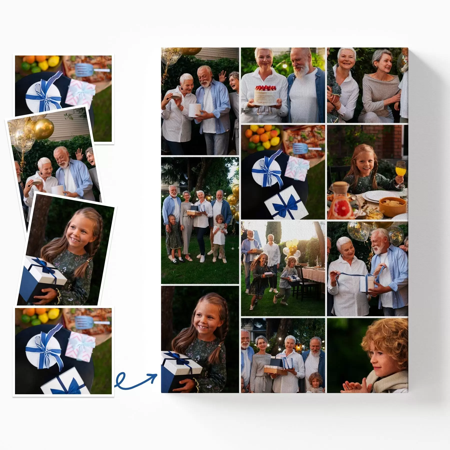 Obraz Kolaż zdjęć na płótnie na prezent na rocznicę s42738