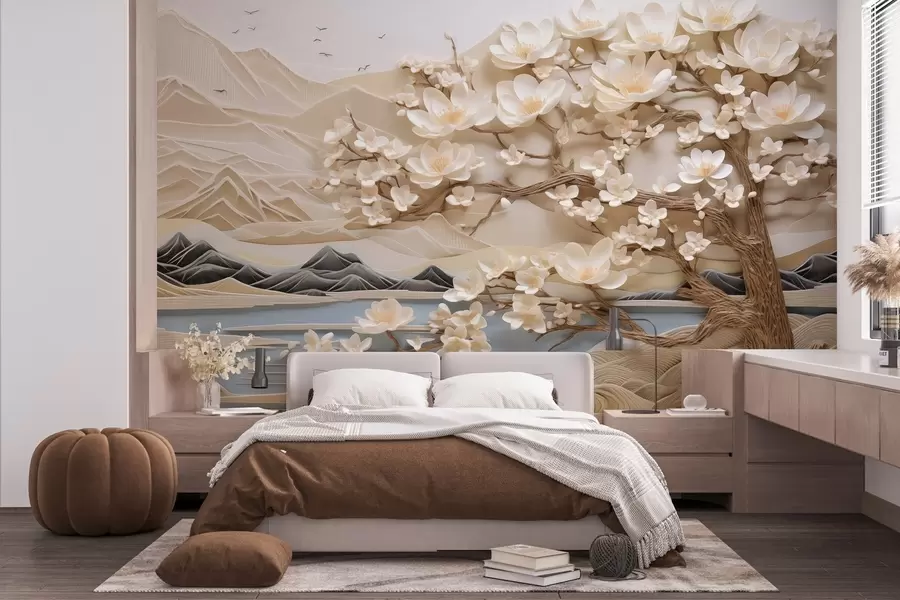 Fototapeta Abstrakcyjny las nad rzeką w02981