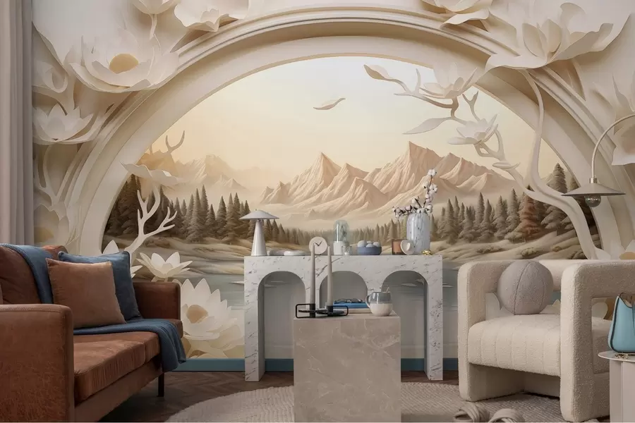 Fototapeta Krajobraz przez łuk w02987