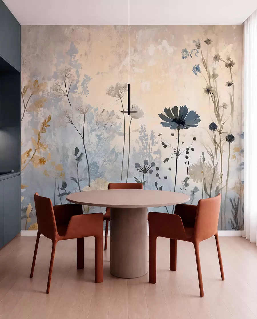 Fototapeta Dzikie kwiaty w abstrakcyjny sposób w03022