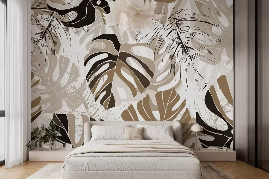 Fototapeta Liście Monstera w stylu graficznym w02995v1