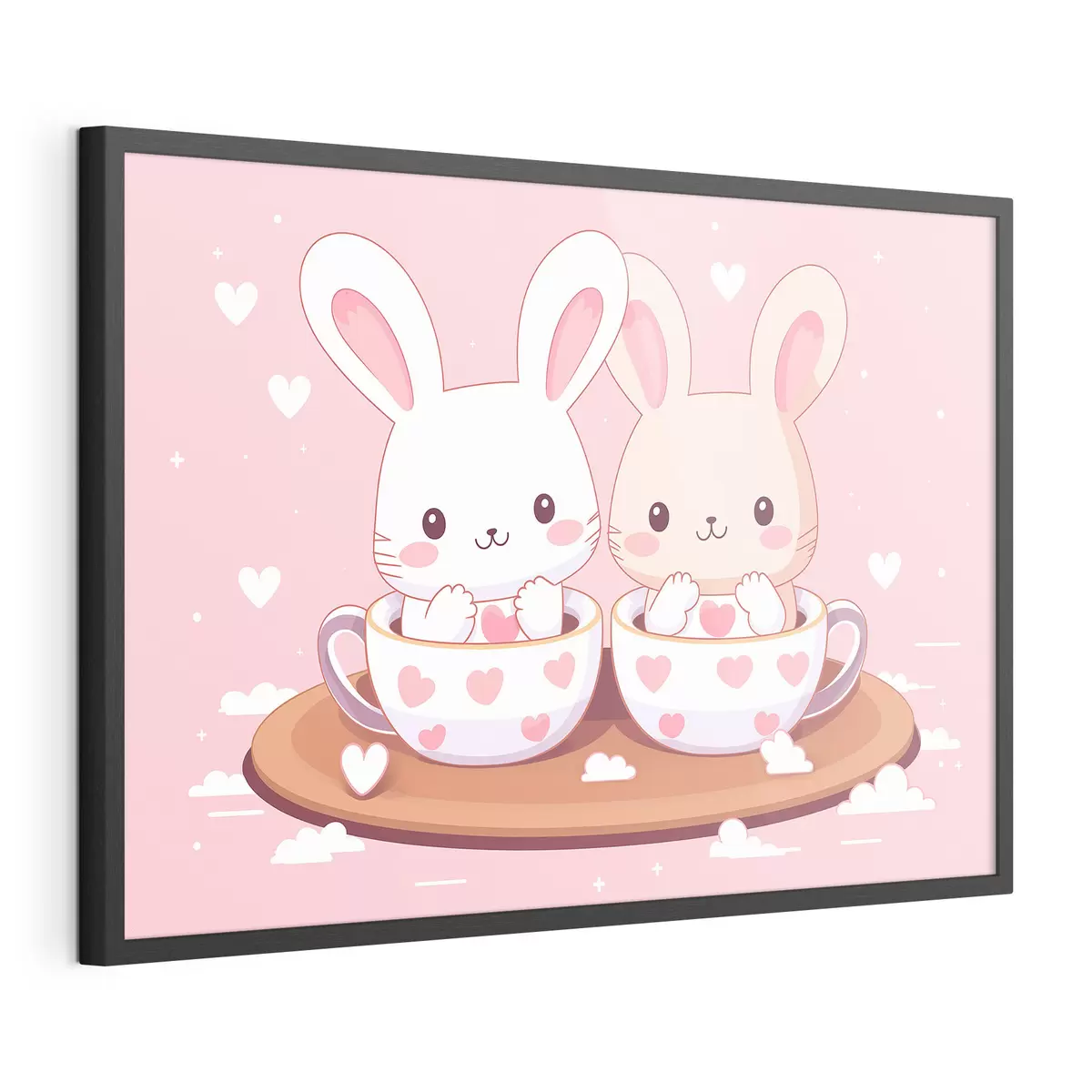 Plakat Króliczki w kubeczkach f42874