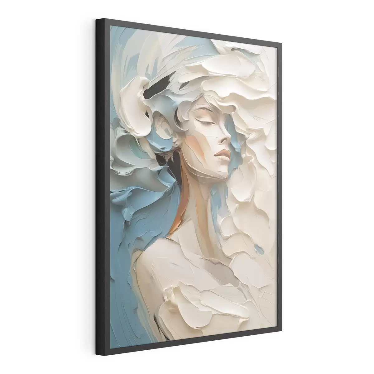 Plakat Portret dziewczyny abstrakcyjna imitacja malarstwa f42904