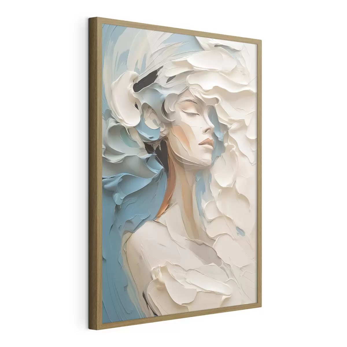 Plakat Portret dziewczyny abstrakcyjna imitacja malarstwa f42904