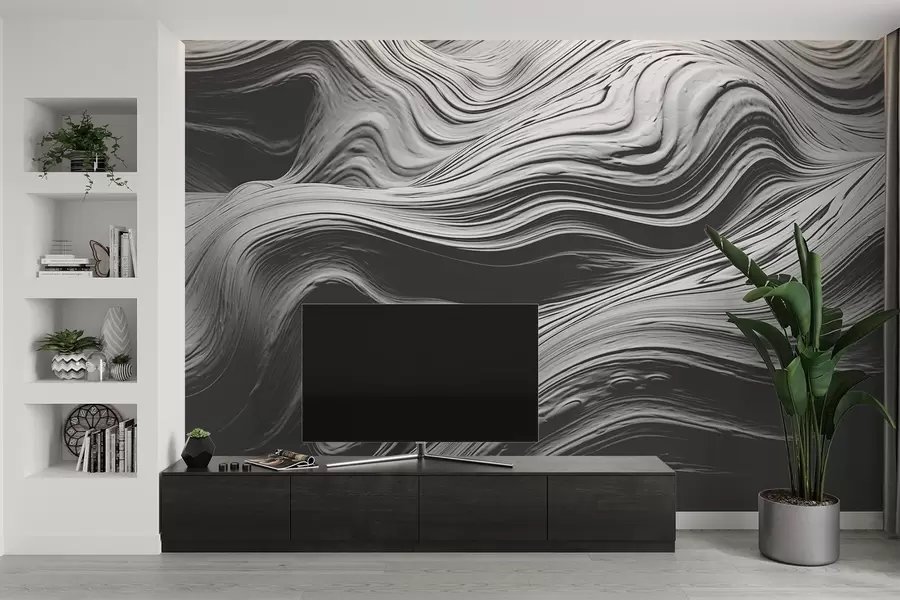 Fototapeta Szara i biała abstrakcyjna tekstura w08751