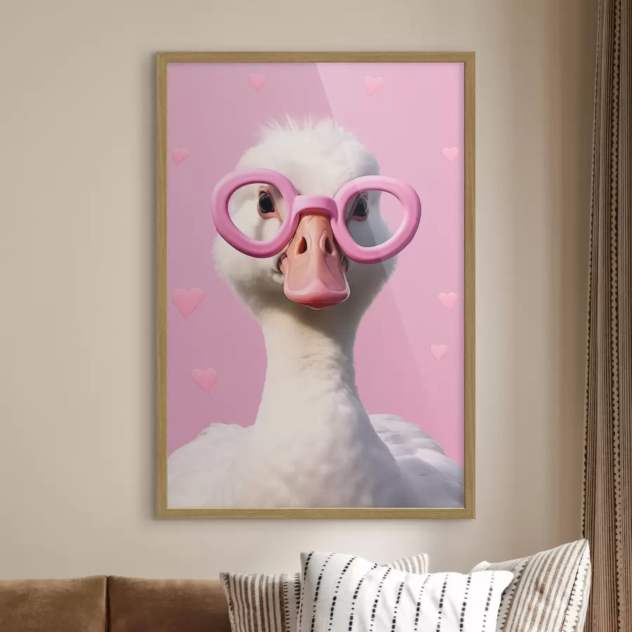 Fototapeta Gęś w różowych okularach f42947