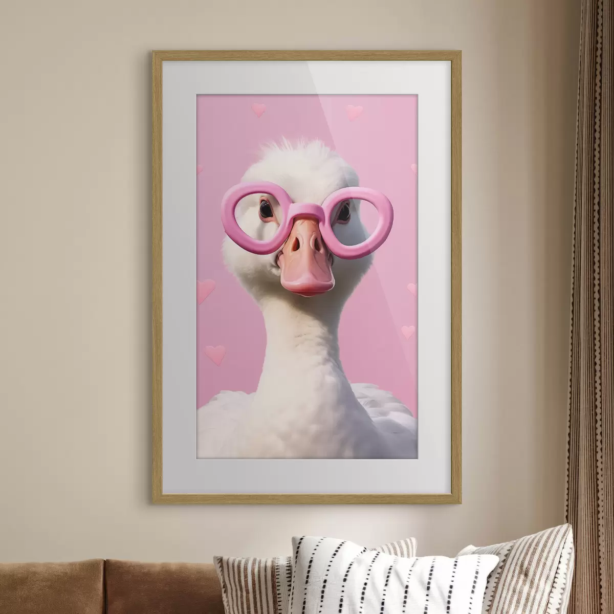 Plakat Gęś w różowych okularach f42947