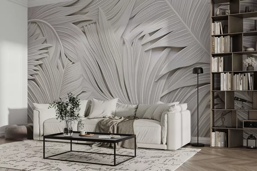 Fototapeta Imitacja formowania, duże gałęzie roślin tropikalnych w08795