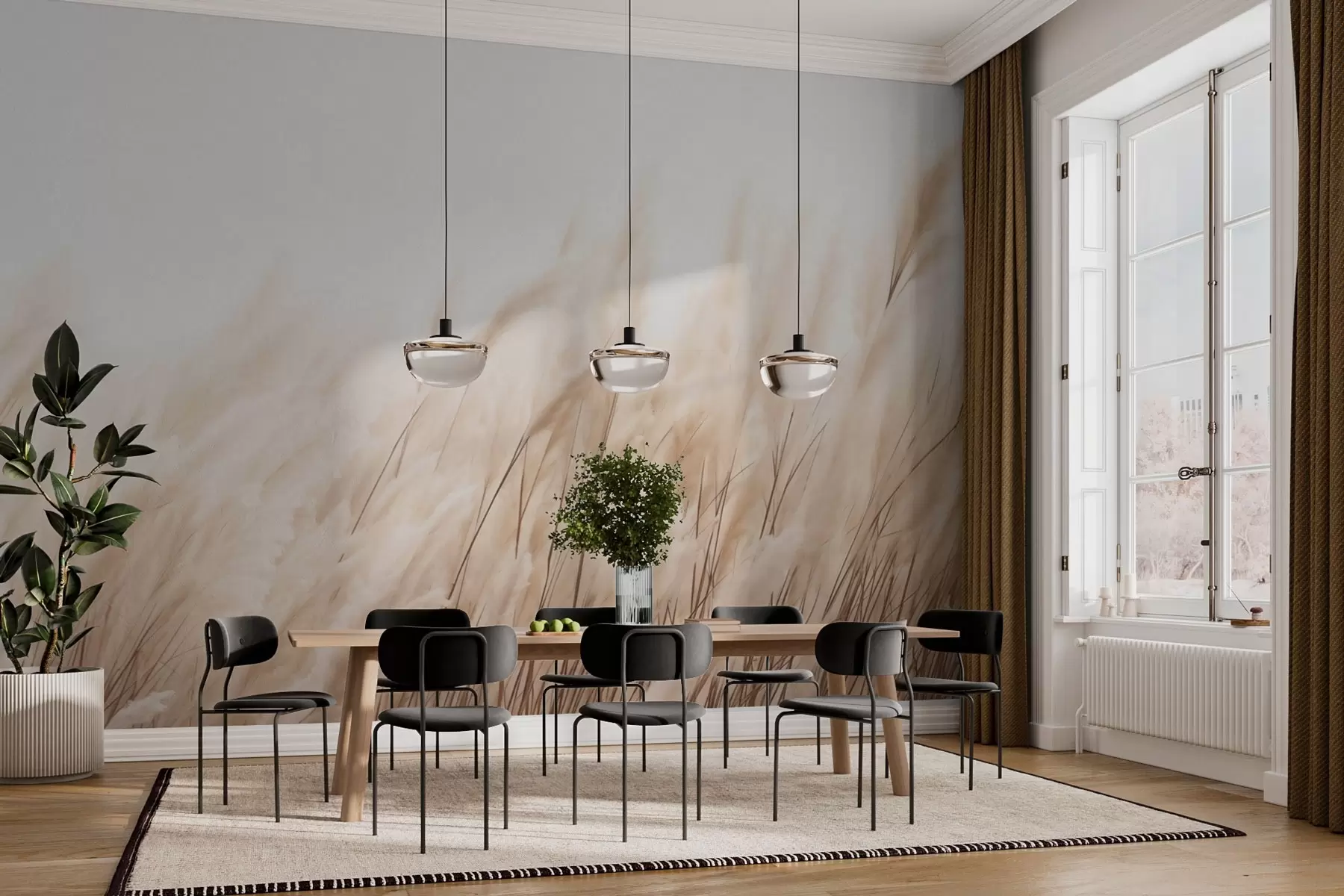 Fototapeta Kłoski w pastelowych beżowych kolorach w03244