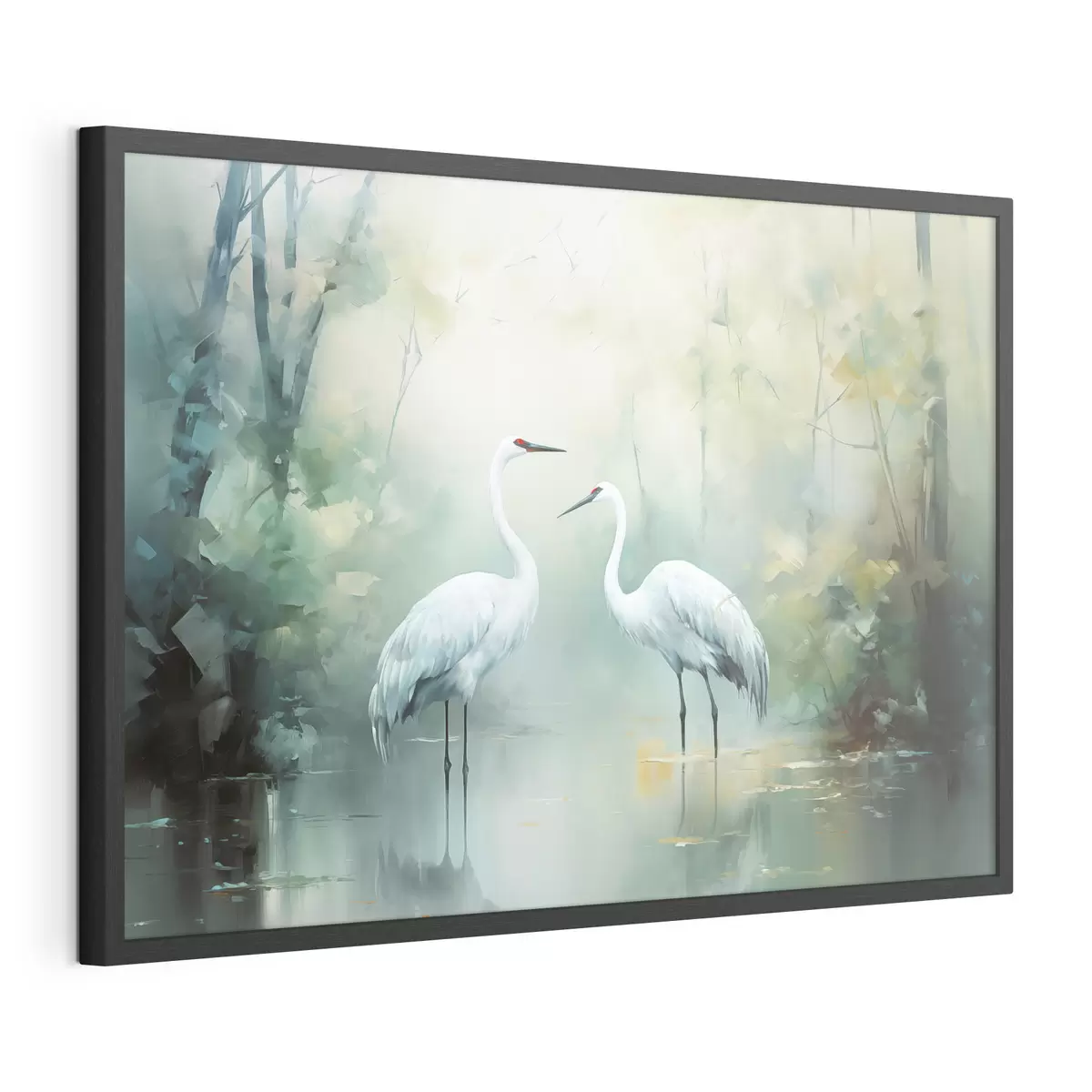 Plakat Żurawie w leśnym świetle f43166