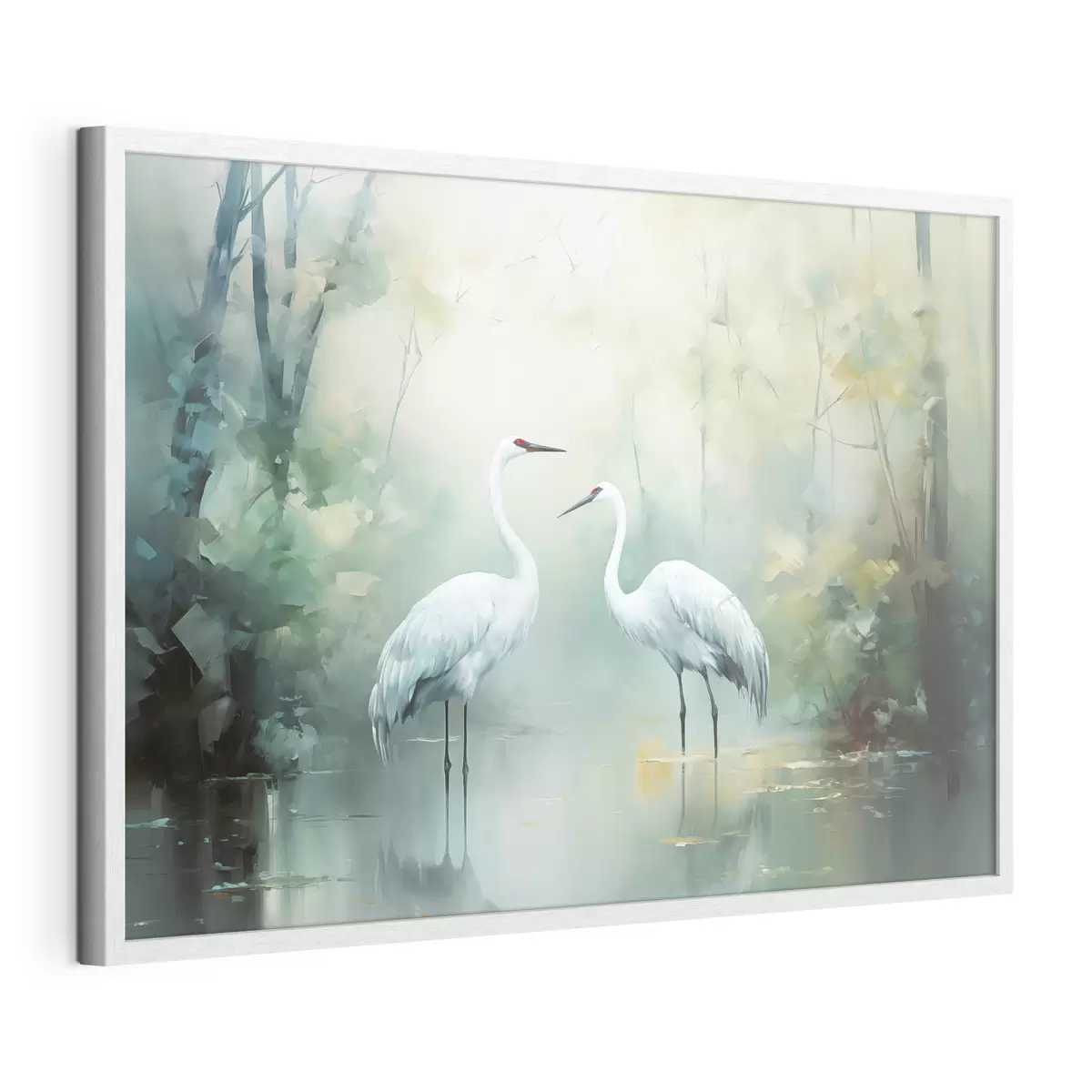 Plakat Żurawie w leśnym świetle f43166