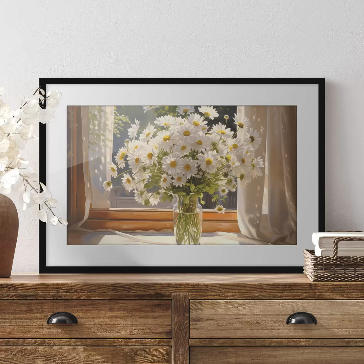 Plakat Stokrotki przy oknie f43171